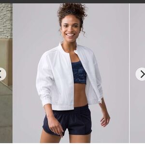 EUC- Lululemon- Pack Light Bomber Jacket- Size 12- White